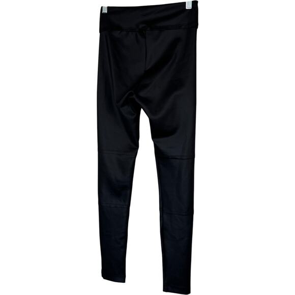 Koral Black High‎ Rise Scuba Leggings Small Ring Strap Detail Athleisure Pants - Picture 5 of 14